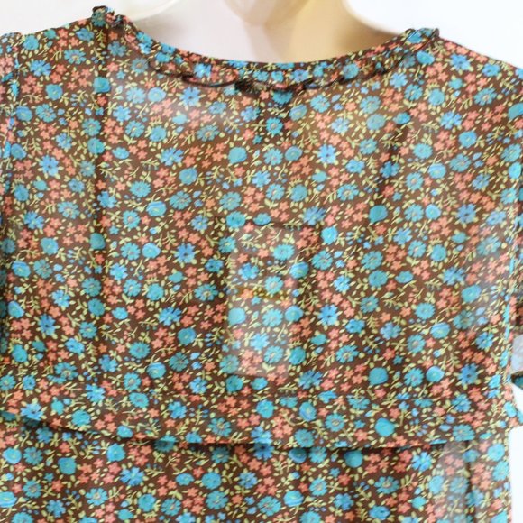 Confess Woman's Floral Tunic Top Size M - Picture 4 of 7
